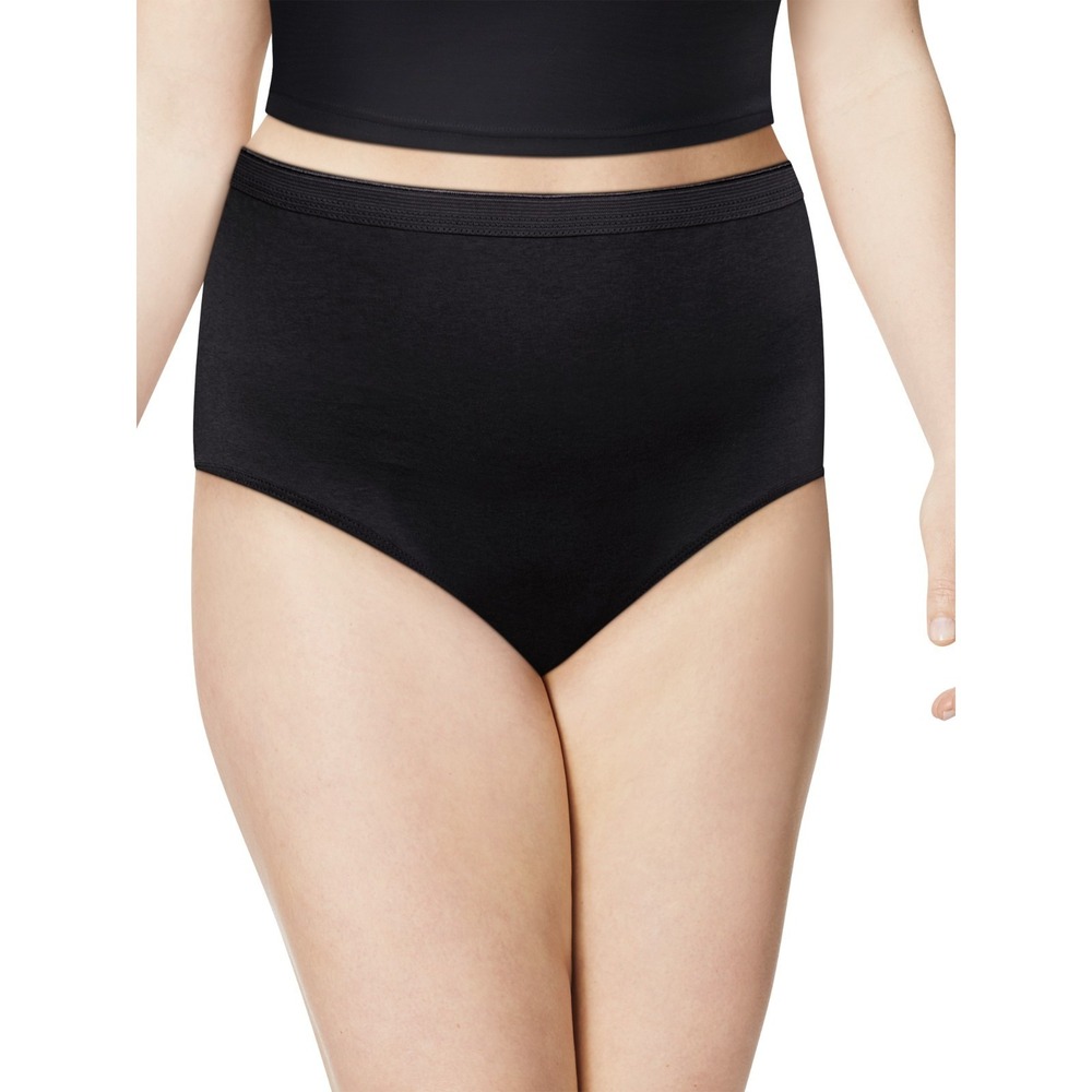 Hanes Women's Breathable Cotton Tagless Waisted Briefs 6 Pack Size 12/4X NWT